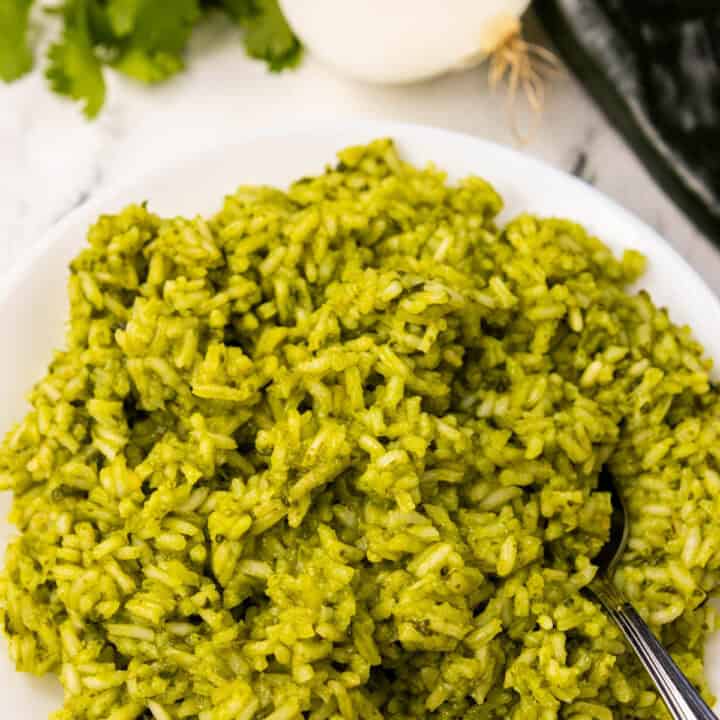 Poblano Rice on a plate