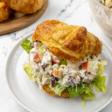 Apple Walnut Chicken Salad on Sandwich