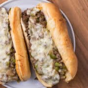 Philly Cheesesteak on plate