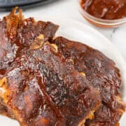 slow cooker ribs on plate