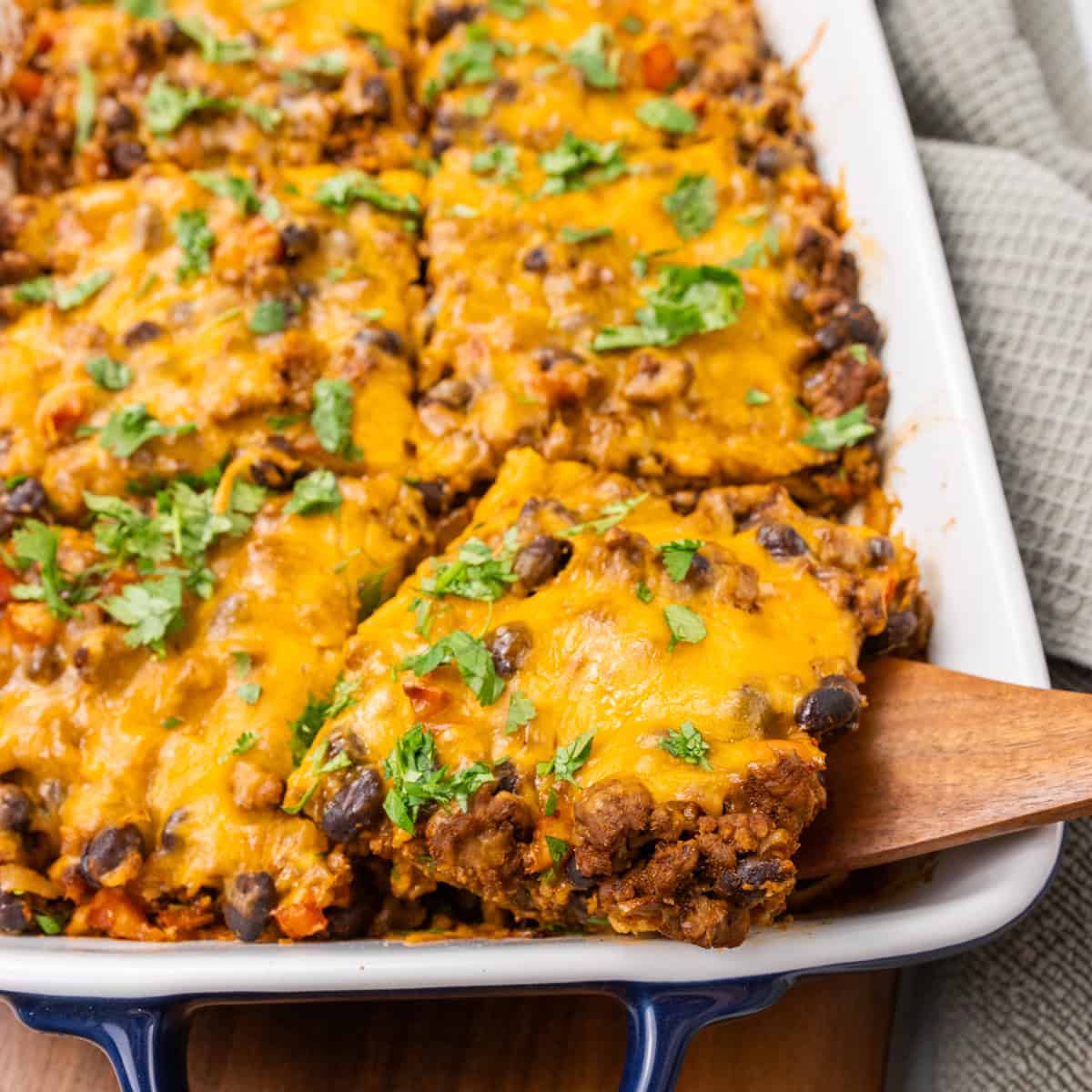 Ground Beef Enchiladas Close Up Of Finished Dish