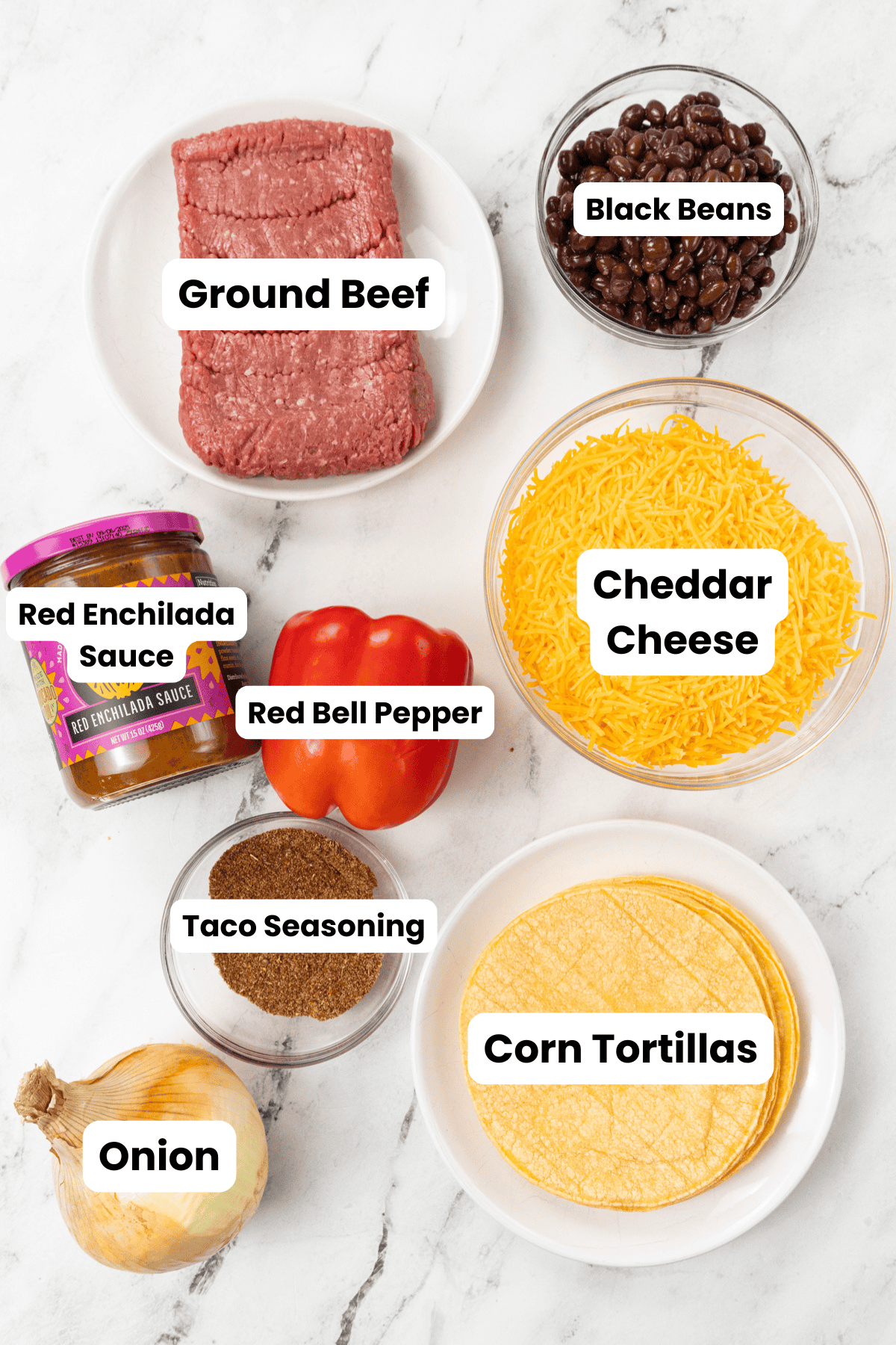 Ground Beef Enchiladas Ingredients