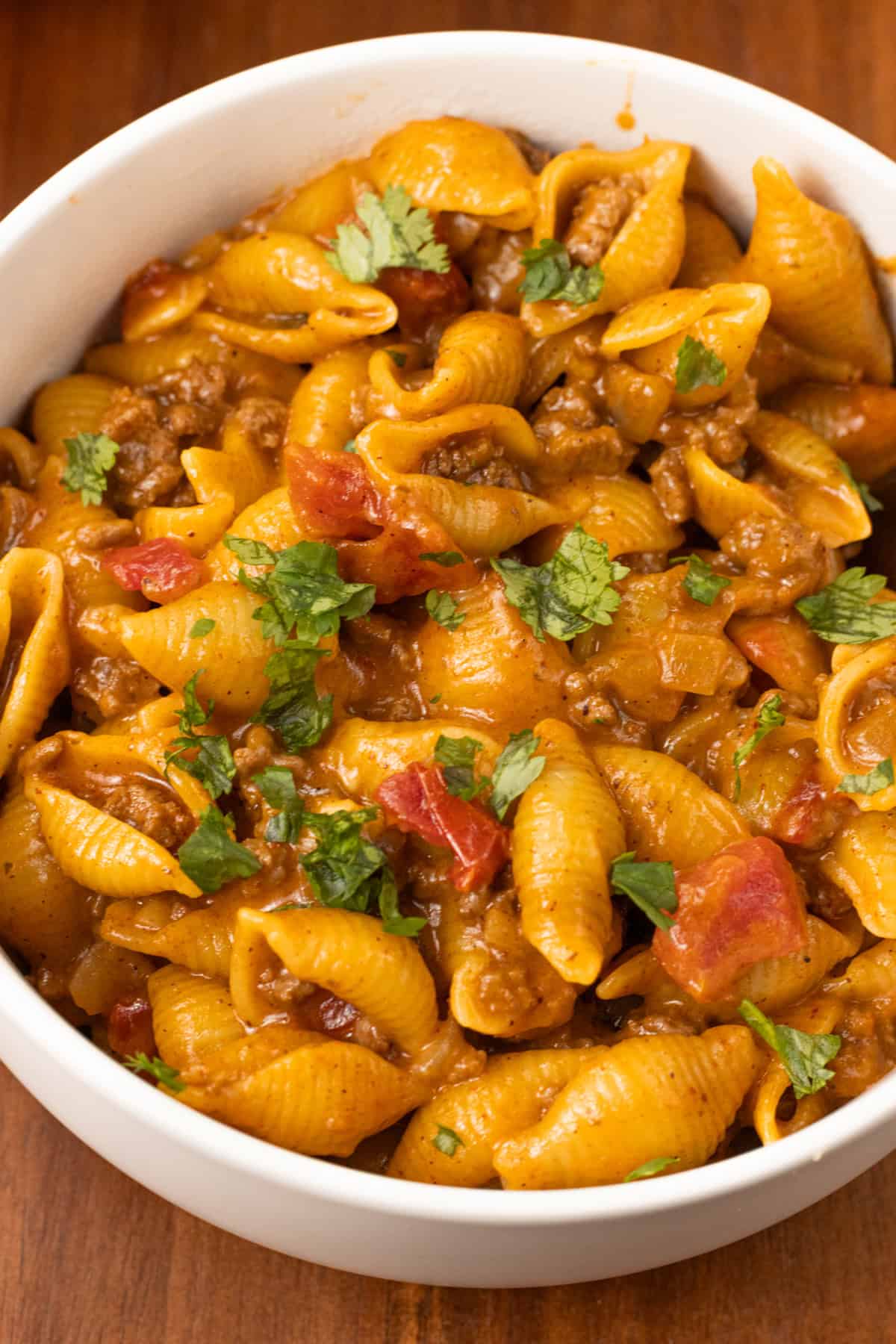 Taco Pasta plated
