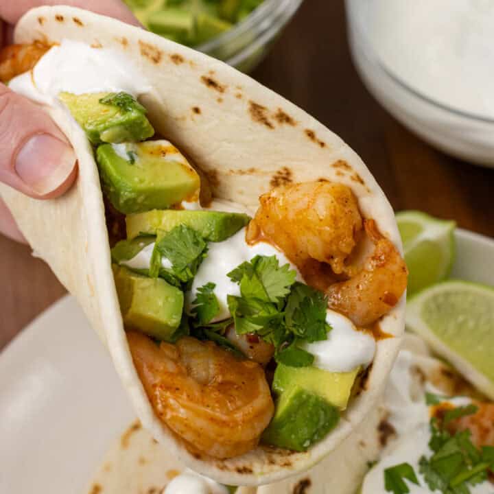 Chili Lime Shrimp Tacos Finished