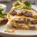 Steak Quesadilla served