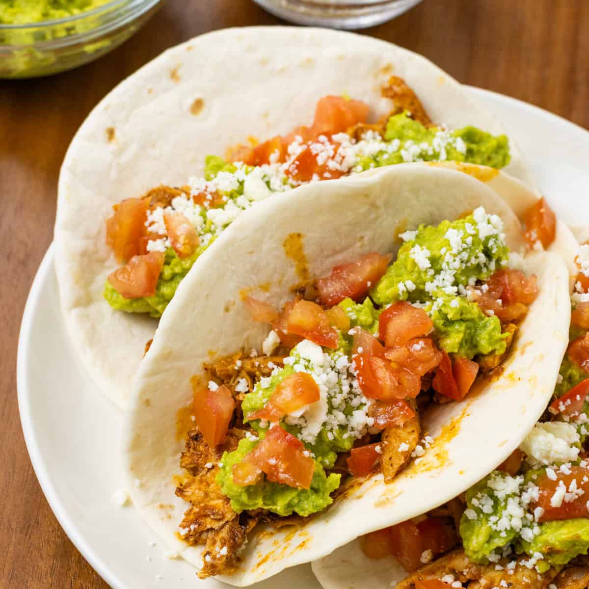 Rotisserie Chicken Tacos close up