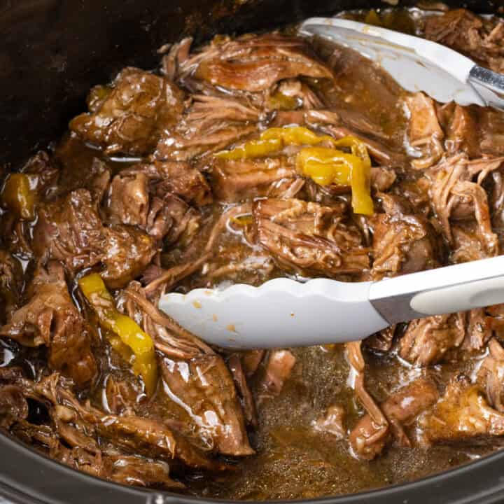 Crockpot Mississippi Pot Roast done closeup