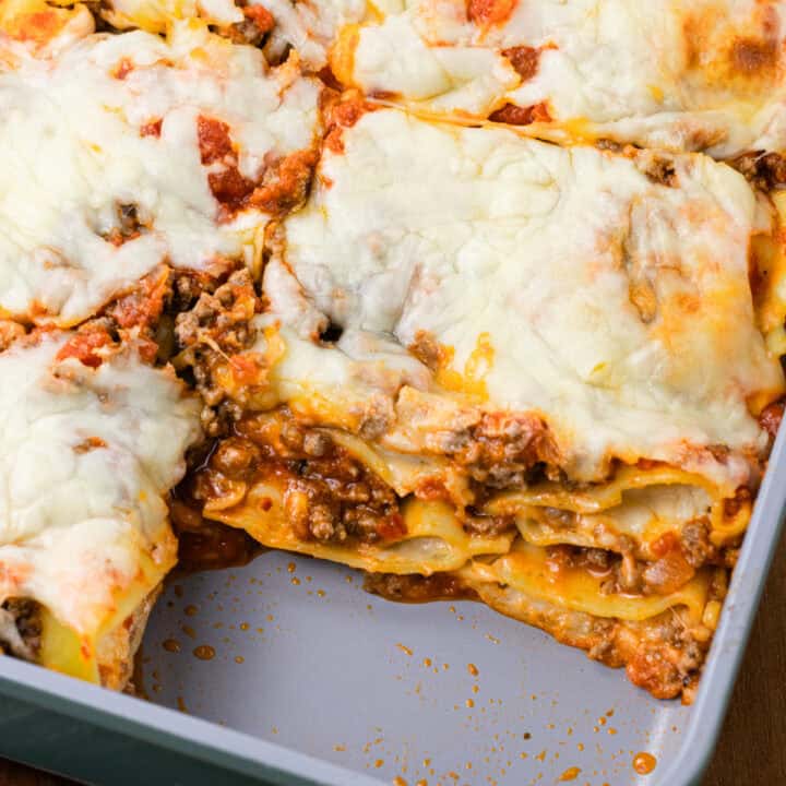Lazy Ravioli Lasagna Piece