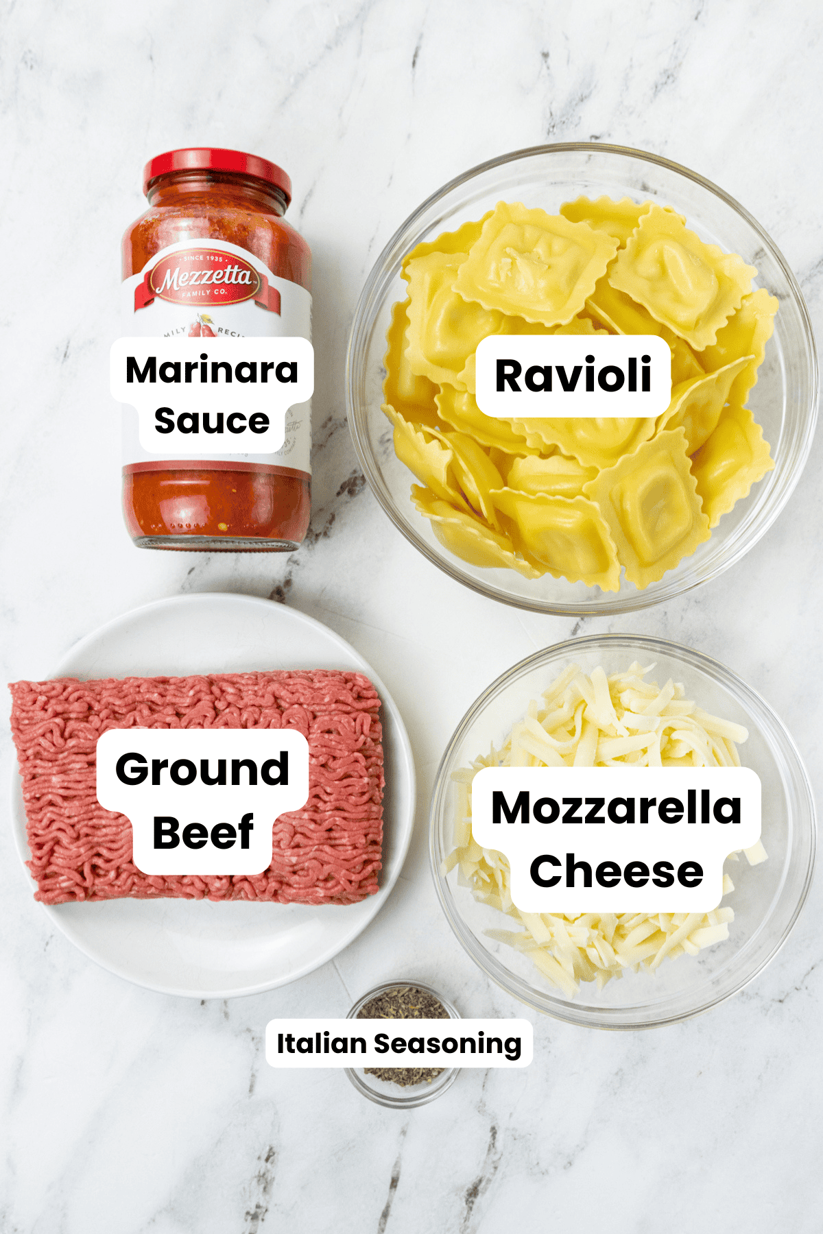 Lazy Ravioli Lasagna Ingredients