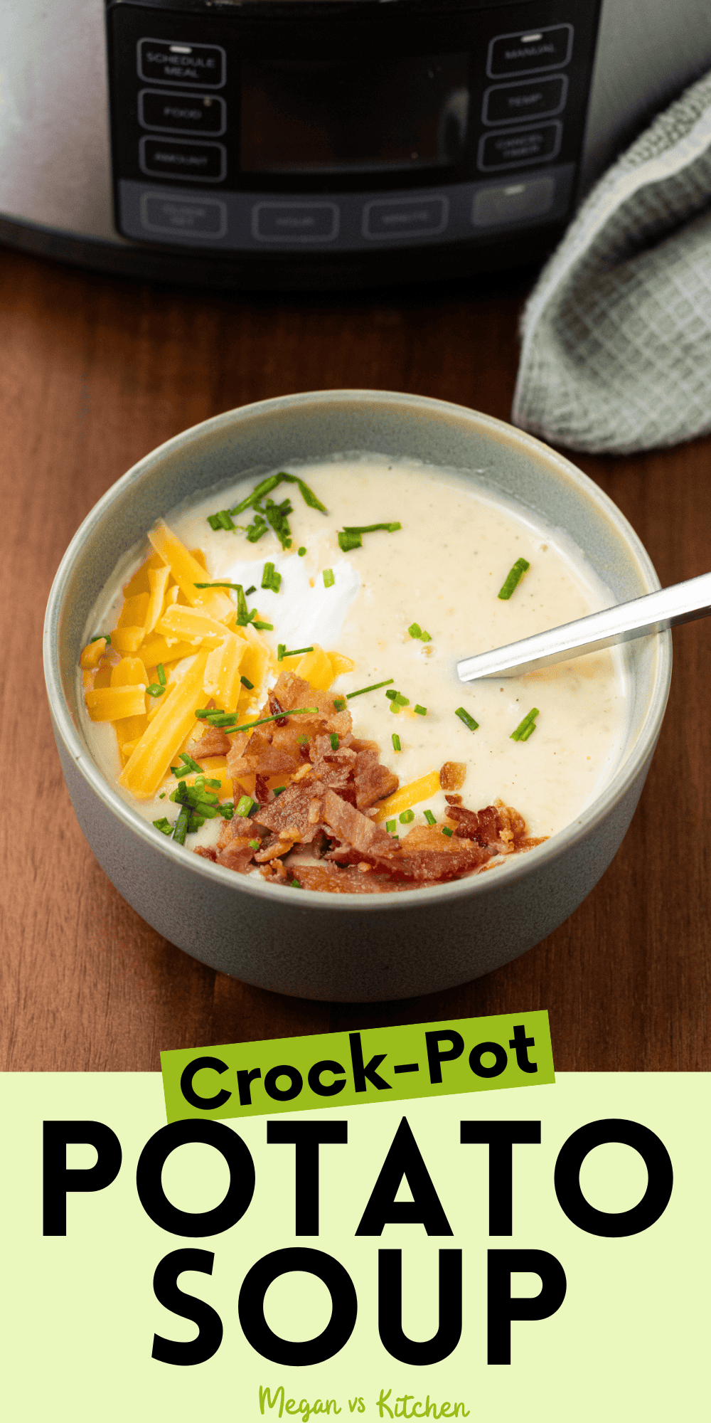 Loaded crock pot potato soup PIN 1