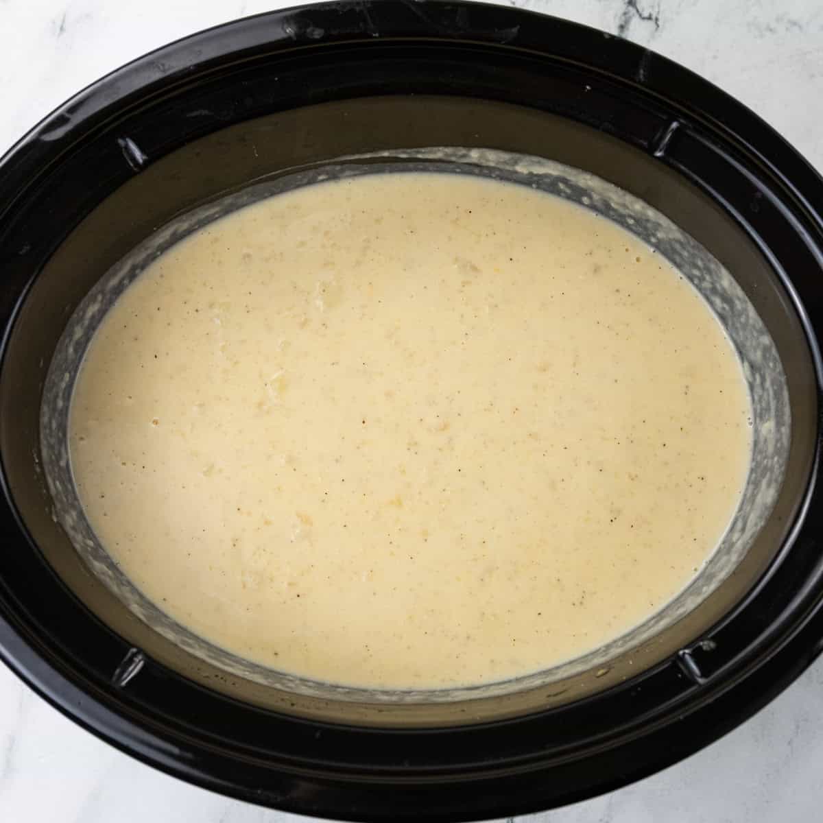 creamy potato soup in crock-pot - Loaded crock pot potato soup