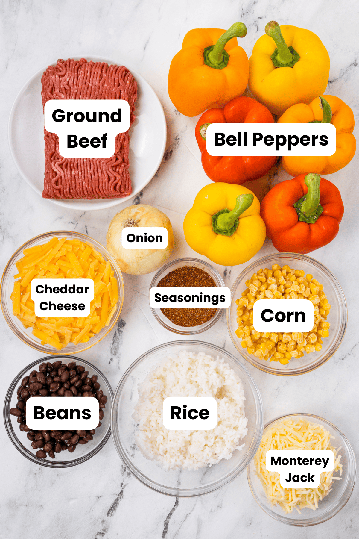 Mexican Stuffed Peppers ingredients