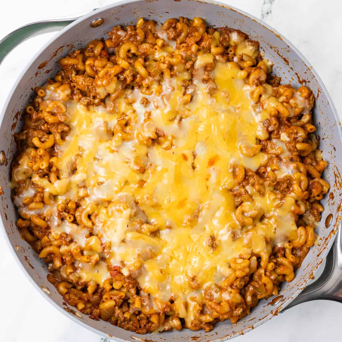 One-Pot Chili Mac and Cheese Cheesed