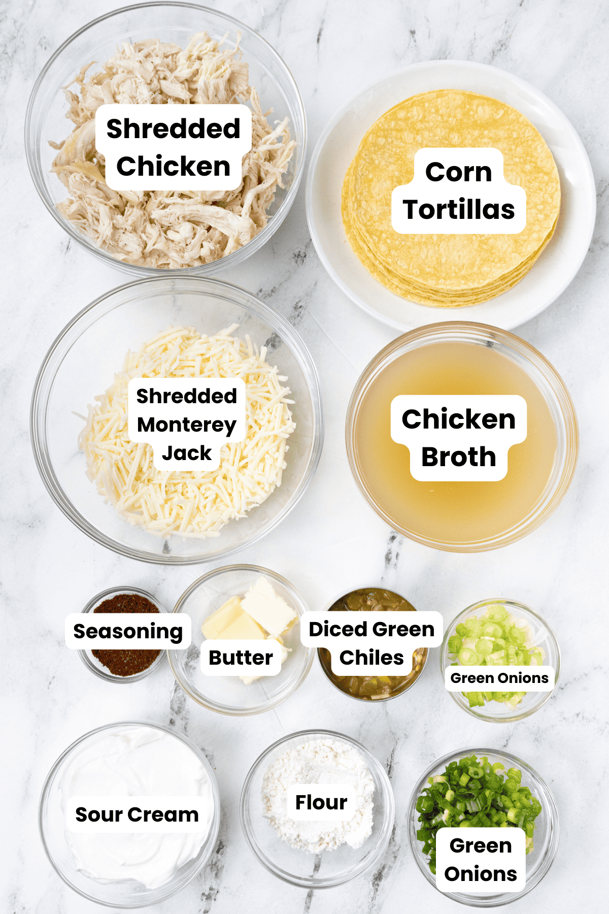Sour Cream Chicken Enchiladas Ingredients