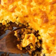 Tamale Pie With Jiffy Cornbread Spoonful