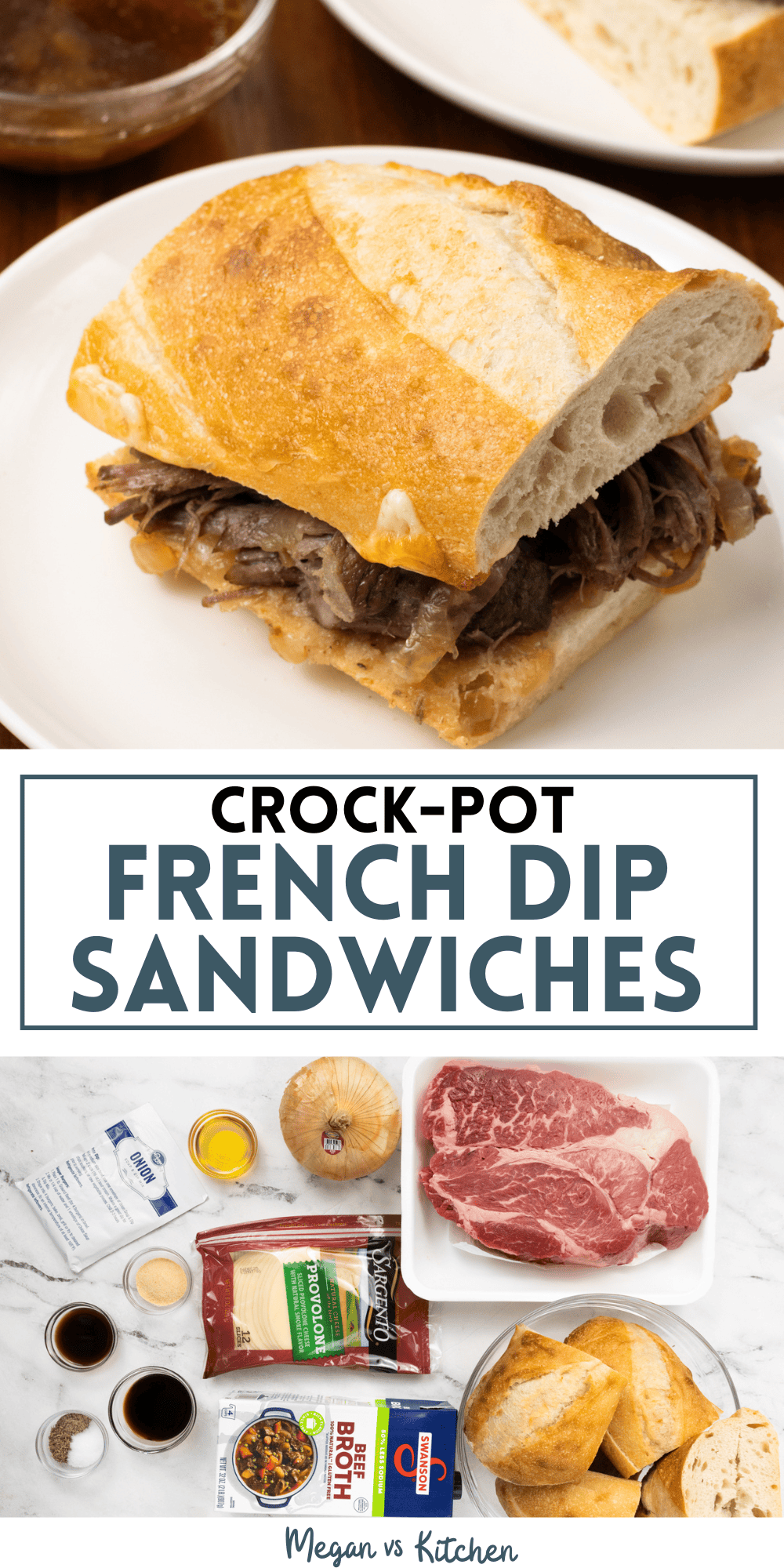Crock Pot French Dip Sandwich pin 1
