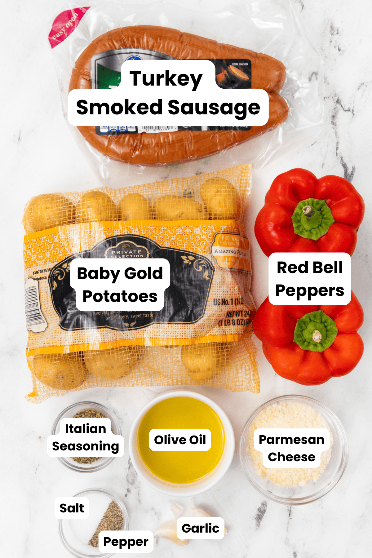 Baked Sausage and Potatoes ingredients