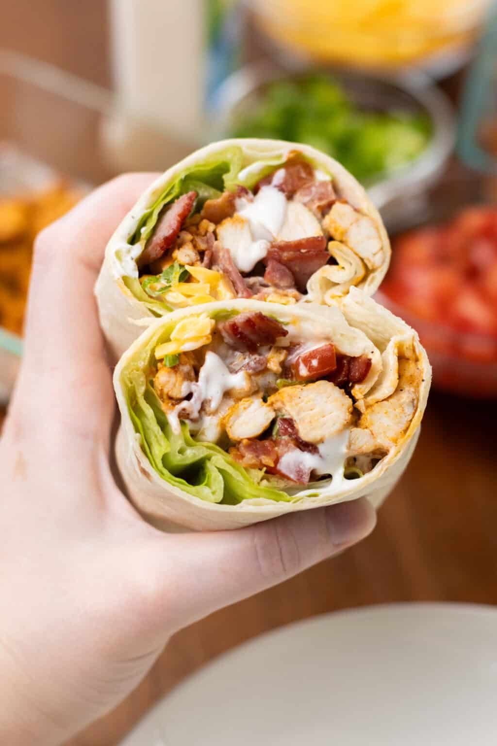Chicken Bacon Ranch Wrap (Great for Meal Prep)