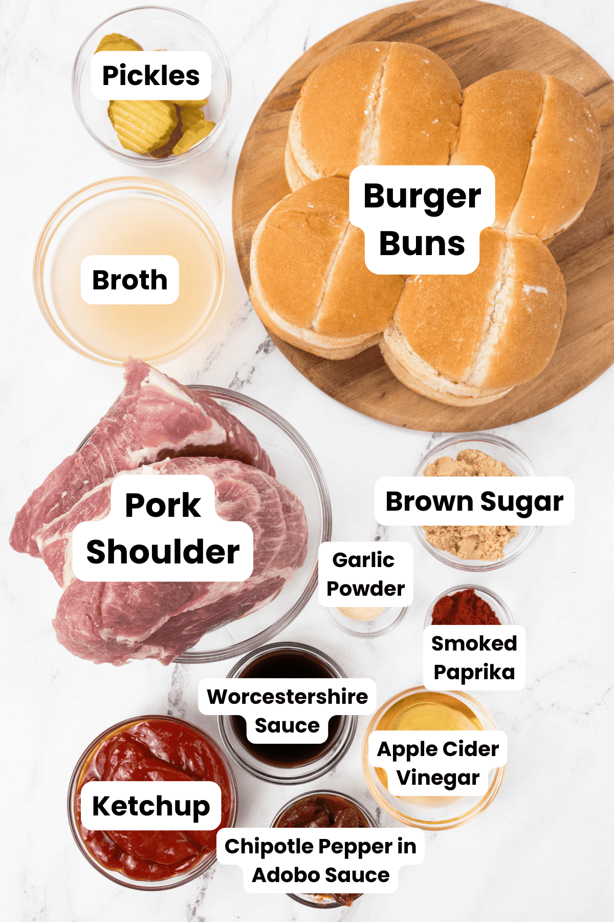 Slow Cooker BBQ Pulled Pork Ingredients