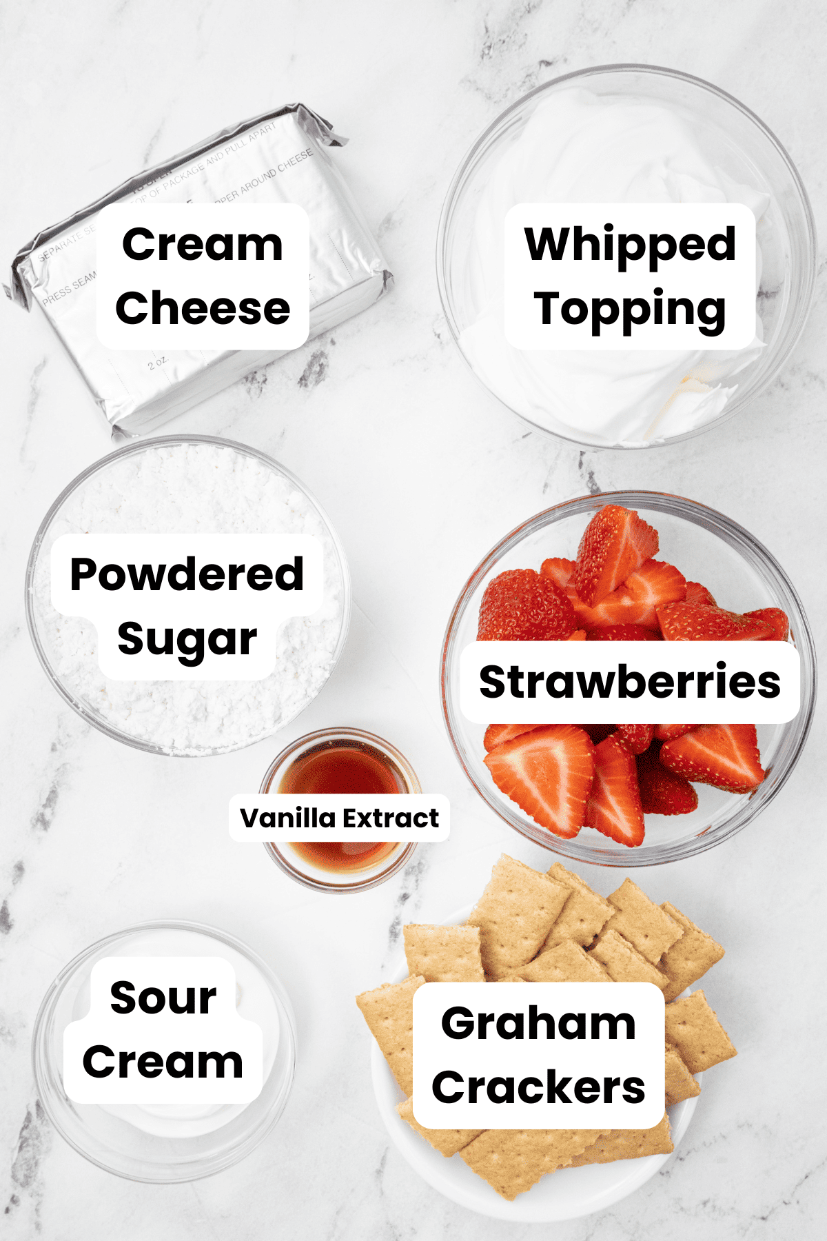 Cheesecake Dip ingredients