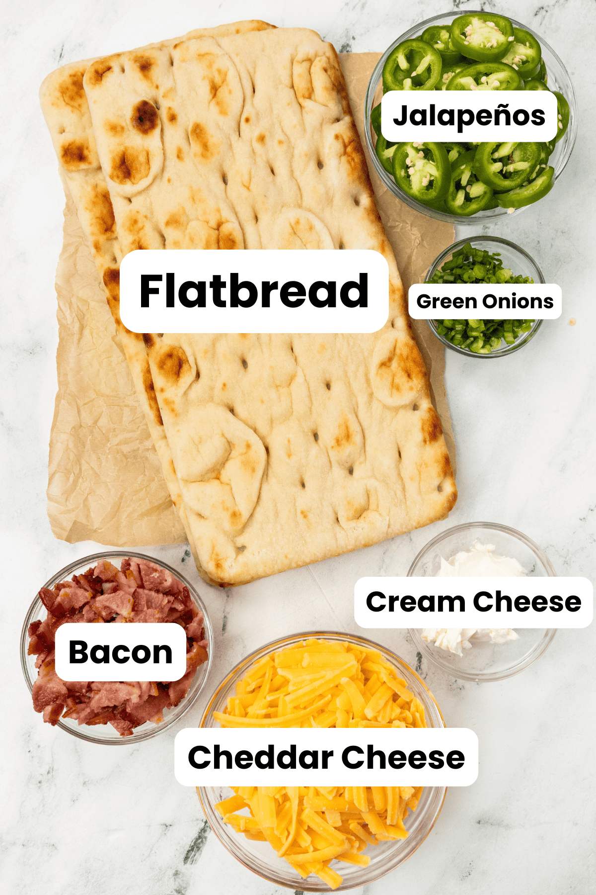 Jalapeño Bacon Flatbread Pizza Ingredients