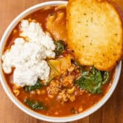 Soup Lasagna Finished in bowl