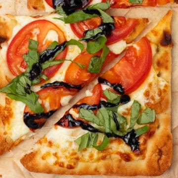 Margherita Pizza close up finished