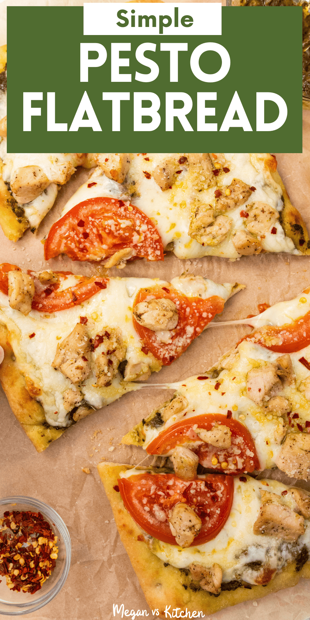 Chicken Pesto Flatbread Pizza pins 2