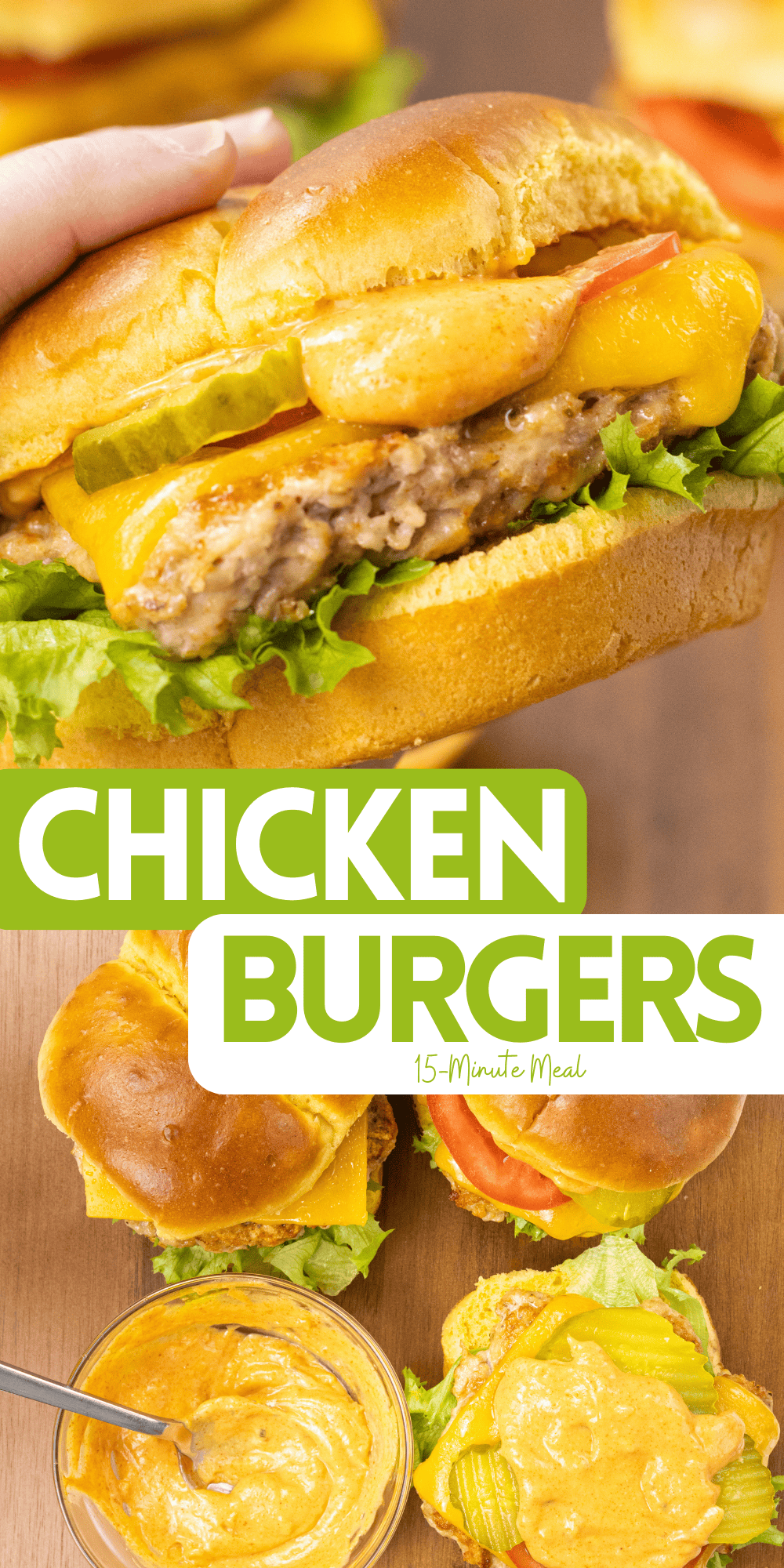 Ground Chicken Burgers Pin 1