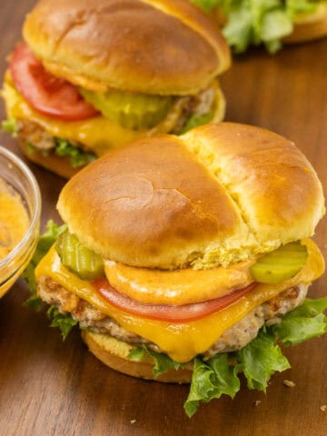 Ground Chicken Burgers Done