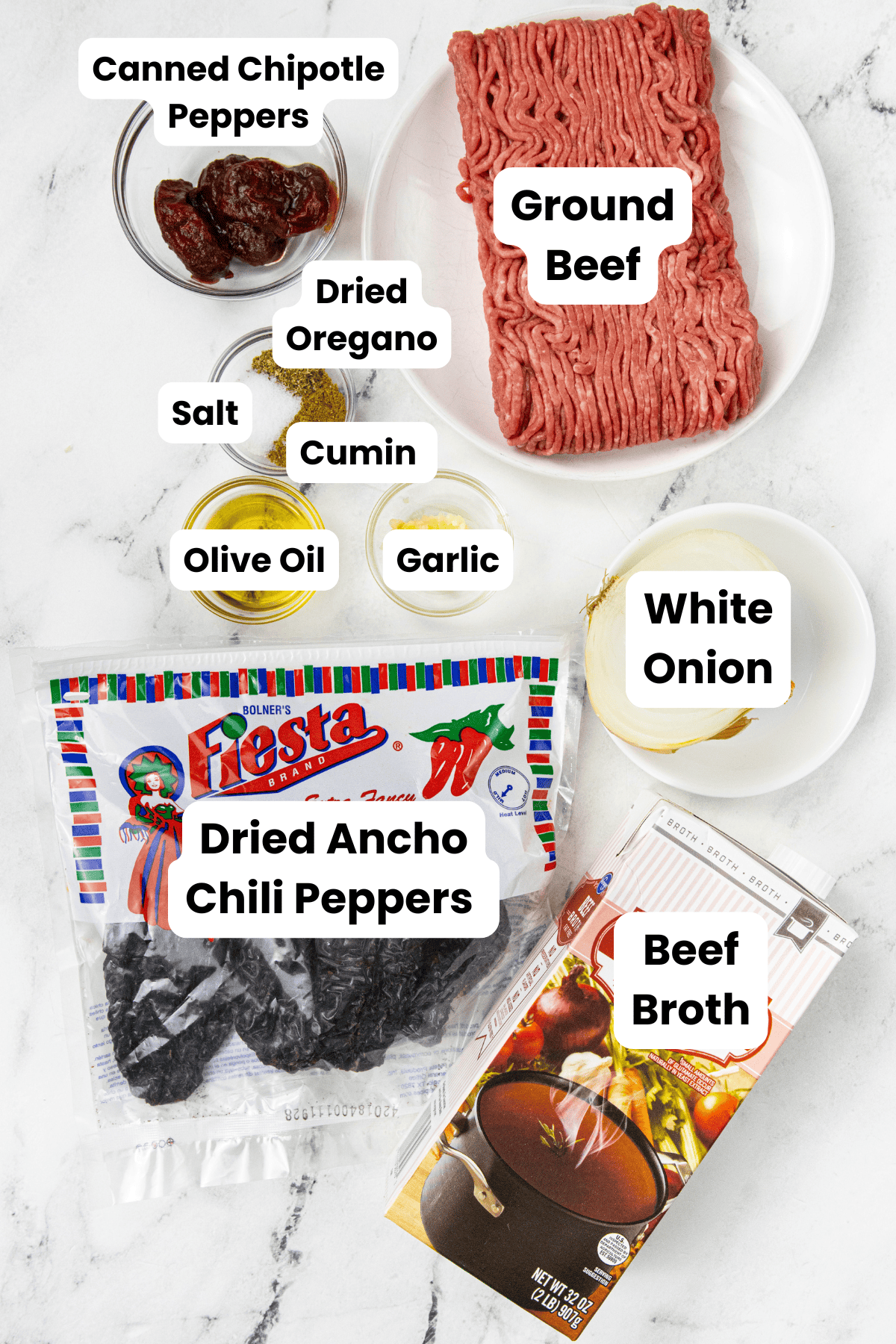 all the ingredients you'll need for this chili con carne recipe