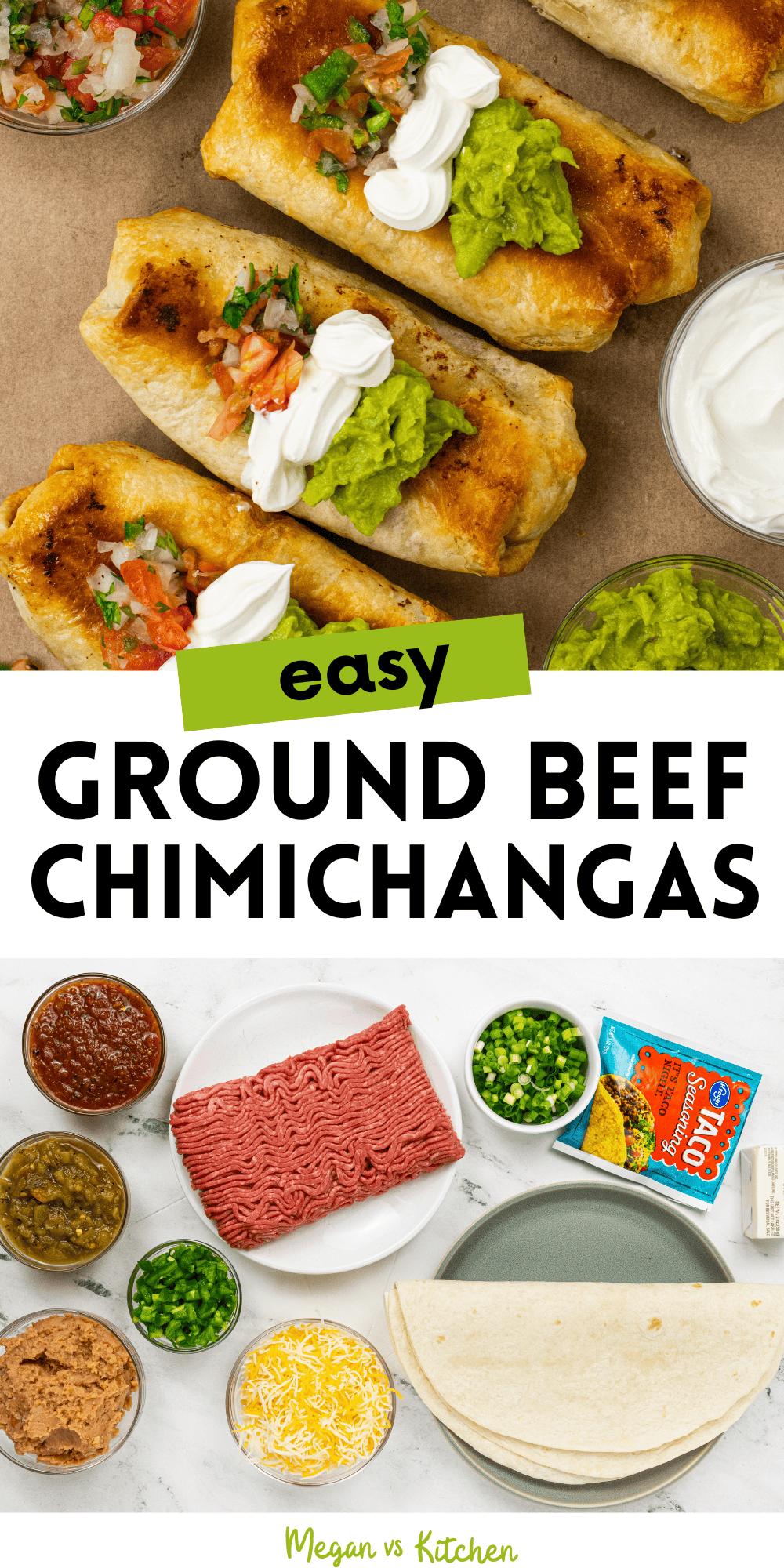 ground beef chimichangas pin 2