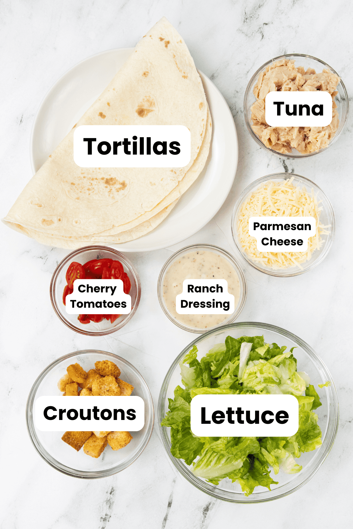 Tuna Caesar Salad Wrap Ingredients