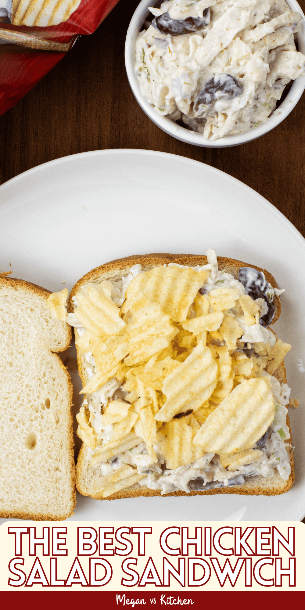 Chicken Salad Sandwich with Chips Pin 2