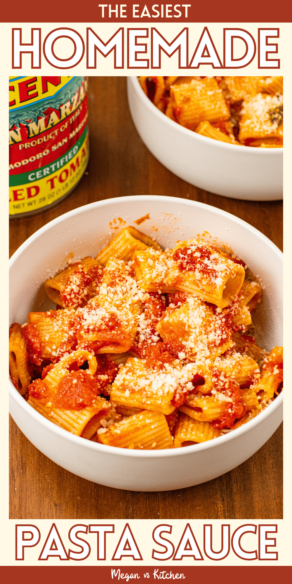 The Easiest Pasta with Canned San Marzano Tomatoes Pin 1