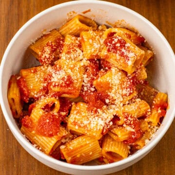The Easiest Pasta with Canned San Marzano Tomatoes Done close up