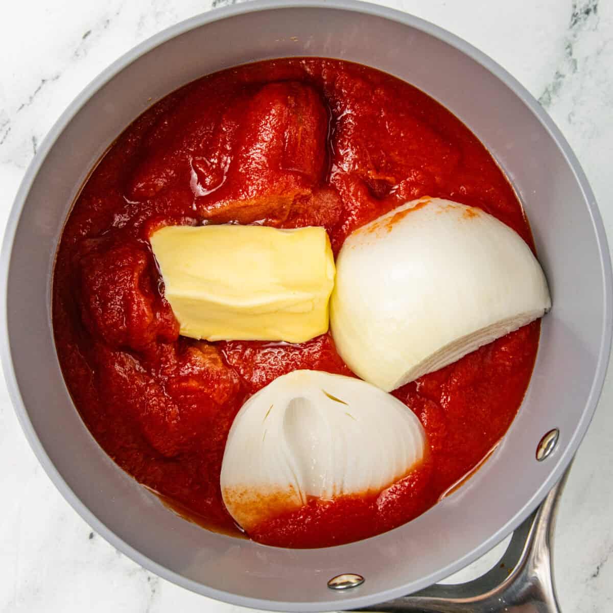 Cooking Sauce for The Easiest Pasta with Canned San Marzano Tomatoes