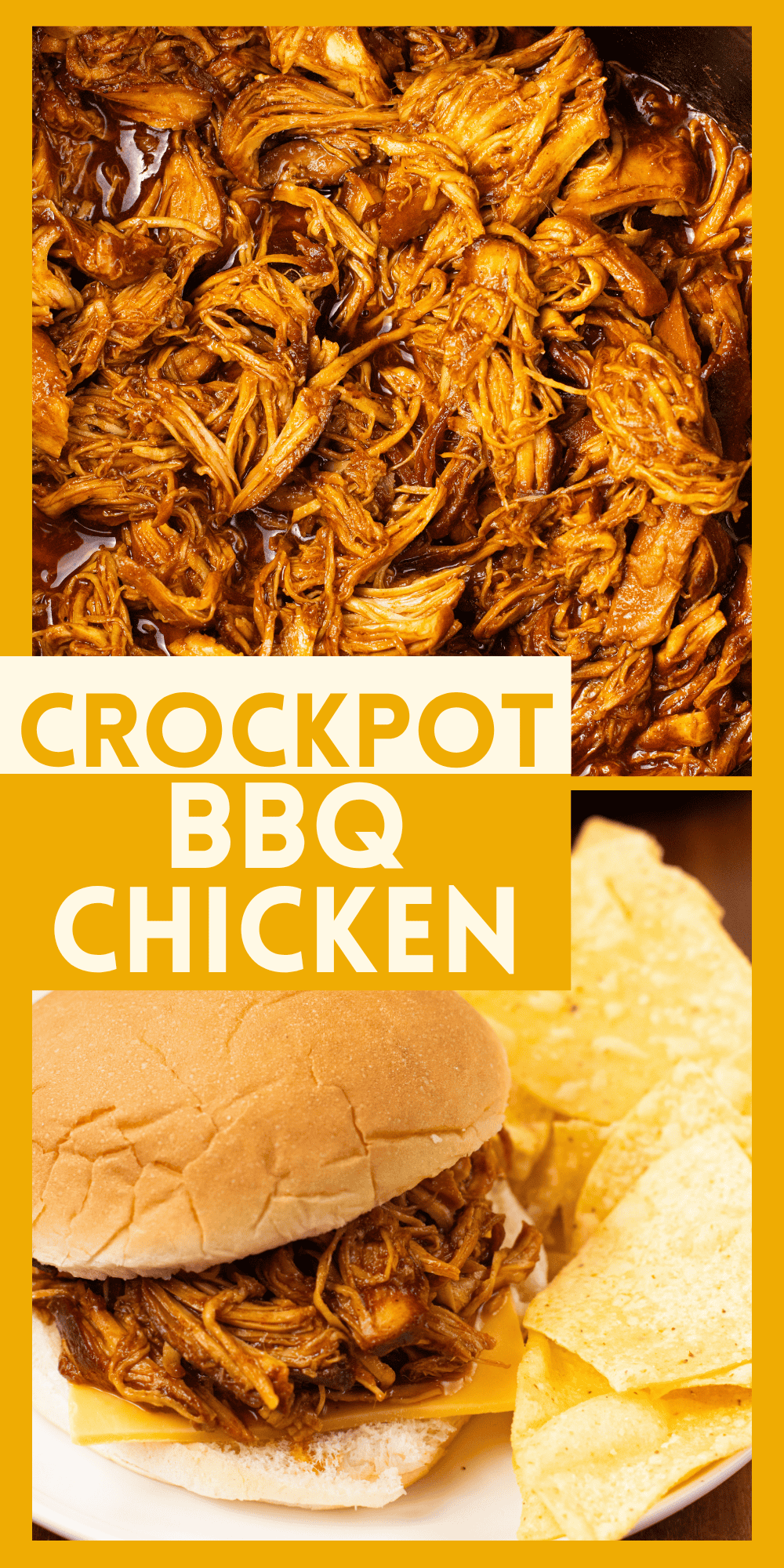 Slow Cooker BBQ Chicken pin 1