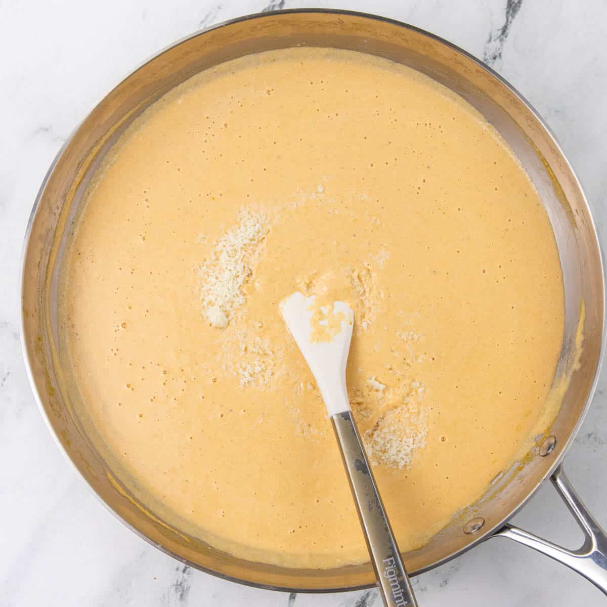 added cheese to pumpkin alfredo sauce
