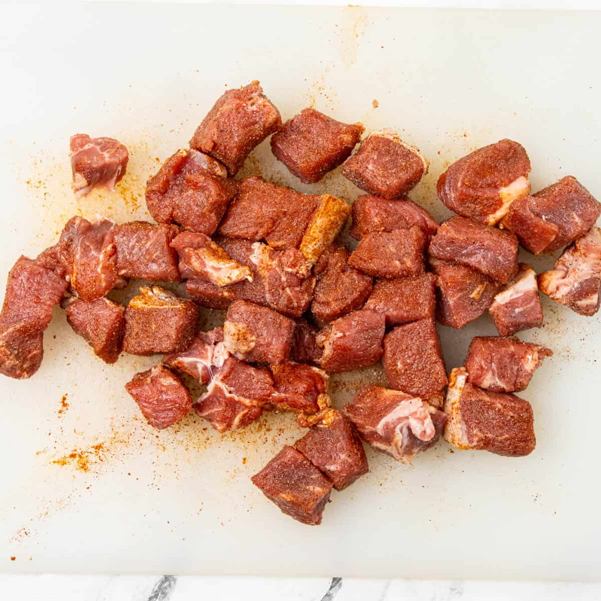 seasoned raw steak