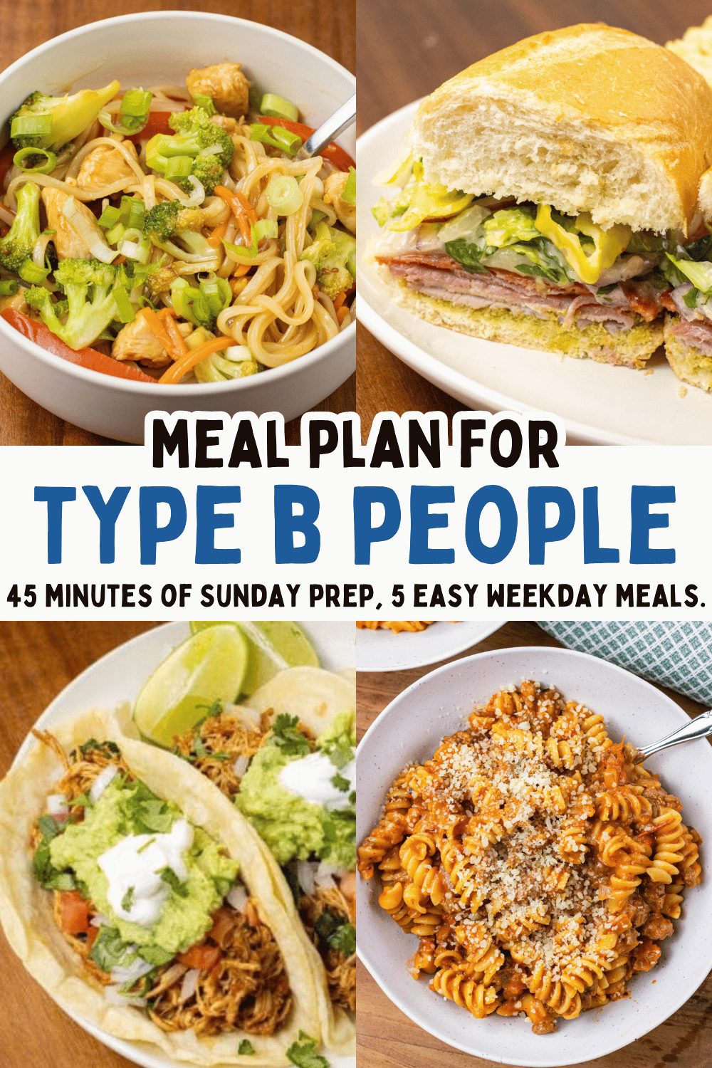 Meal Planning for Type B People Pin